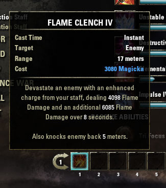 Destructive Clench - Inferno weapon bar