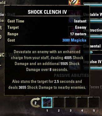 Destructive Clench - Shock weapon bar